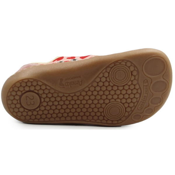 Kapcie Dziewczęce Do Szkoły i Przedszkola Barefoot Ameko Piko Hearts