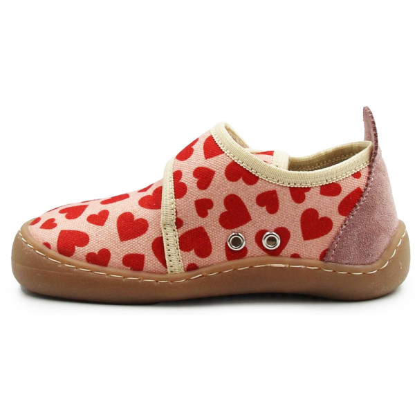 Kapcie Dziewczęce Do Szkoły i Przedszkola Barefoot Ameko Piko Hearts