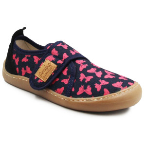 Kapcie Dla Dziewczynki Do Szkoły i Przedszkola Barefoot Ameko Piko Kokardki