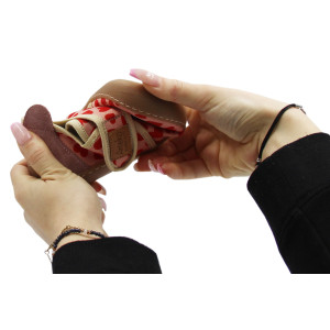 Kapcie Dziewczęce Do Szkoły i Przedszkola Barefoot Ameko Piko Hearts