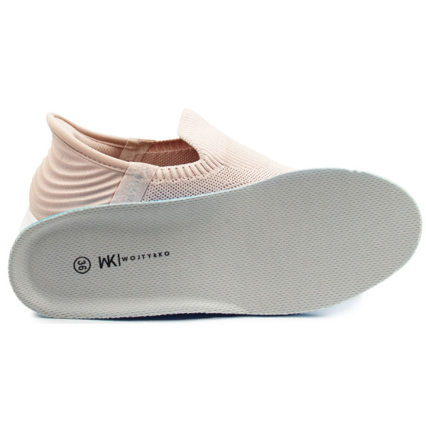 Damskie Buty Na Wiosnę Sportowe Skechers Wojtyłko 7A25388R Pudrowy Róż Do szkoły