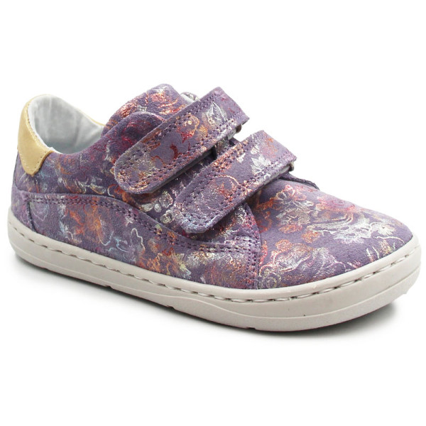 Buty Dla Dziewczynki Na Jesień Jamet 2219 Fioletowe w Kwiatki