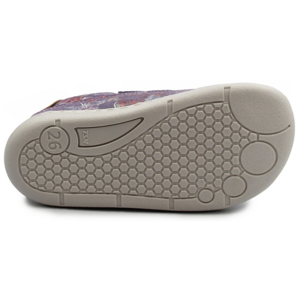 Buty Dla Dziewczynki Na Wiosnę Jamet 2219 Fioletowe w Kwiatki