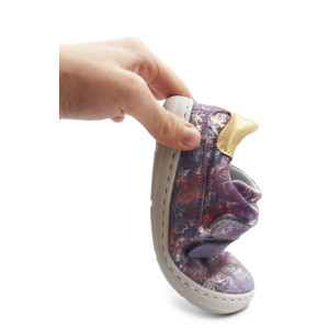 Buty Dla Dziewczynki Na Jesień Jamet 2219 Fioletowe w Kwiatki