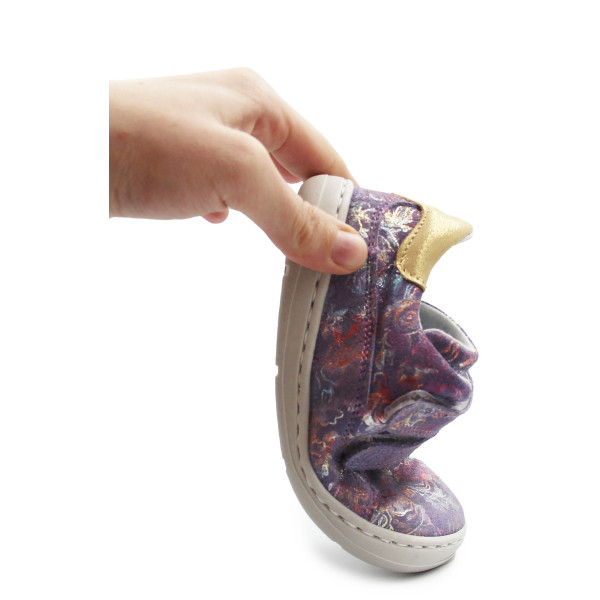 Buty Dla Dziewczynki Na Jesień Jamet 2219 Fioletowe w Kwiatki