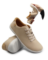 Barefoot buty na wiosnę dla kobiet Stitch&Walk S088-61943 cream