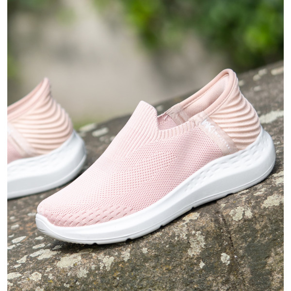 Damskie Buty Na Wiosnę Sportowe Skechers Wojtyłko 7A25388R Pudrowy Róż Do szkoły