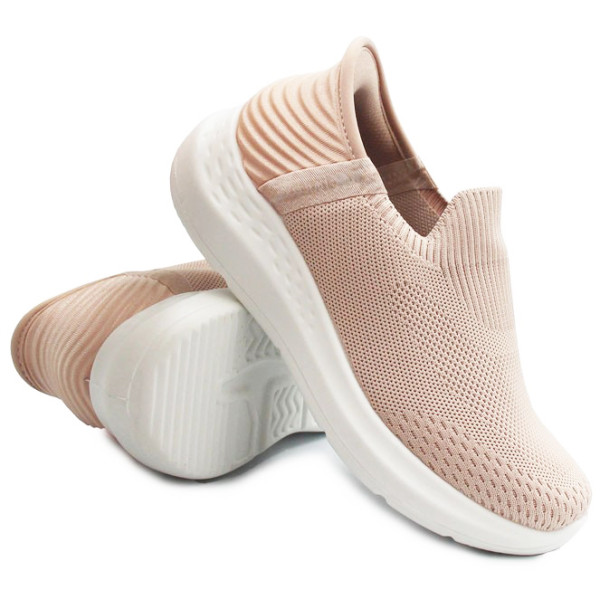 Damskie Buty Na Wiosnę Sportowe Skechers Wojtyłko 7A25388R Pudrowy Róż Do szkoły