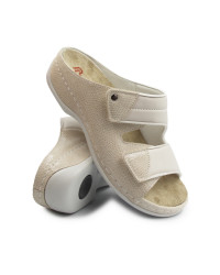 Laczki dla kobiet seniorek na szerokie stopy na wiosnę lato Berkemann Finja 01021-737