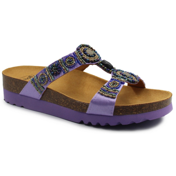 Damskie Klapki Na Lato Koraliki Scholl New Bogota Wedge Med MF266071033