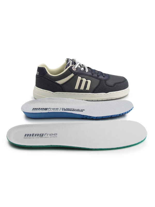 Półbuty sportowe męskie barefoot granat MTNG 84766-C59408 plity marino/nole gris oscuro