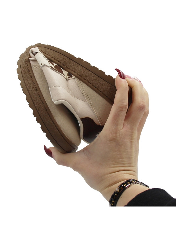 Półbuty damskie na wiosnę barefoot vegan MTNG 60948-C59379 wonderly sand