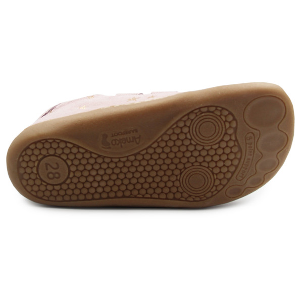 Buty Na Wiosnę Dla Dziewczynki Barefoot Ameko Pudrowe Gwiazdki