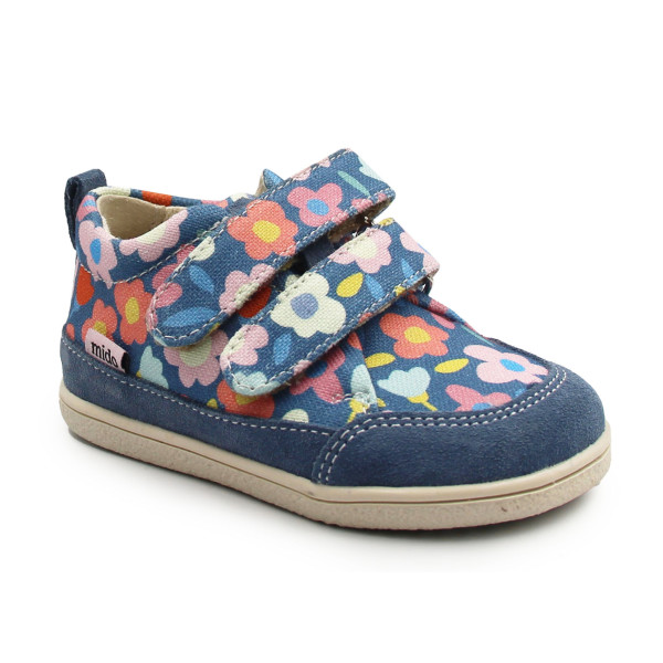 Buty Dla Dziewczynki Na Jesień Półbuty Barefoot Mido 181Blue Bloom