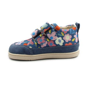 Buty Dla Dziewczynki Na Wiosnę Półbuty Barefoot Mido 181Blue Bloom
