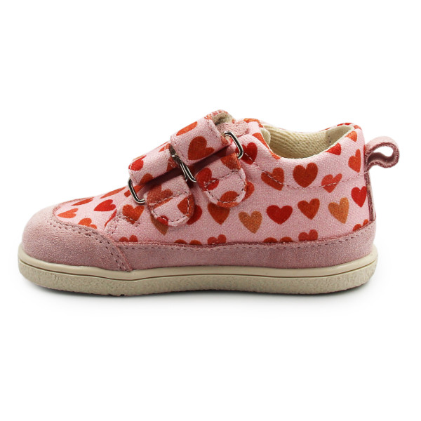 Jesienne Buty Dla Dziewczynki Różowe w Serduszka Półbuty Barefoot Mido 181 Love Rose