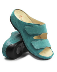 Damskie klapki na szerokie stopy na lato Berkemann Daria 01002-192