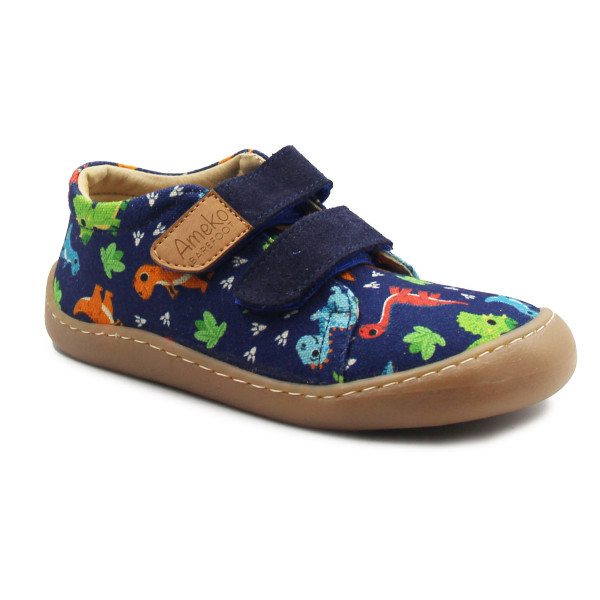 Kapcie Dla Chłopca Do Szkoły i Przedszkola Dinozaury Barefoot Ameko Neo Dino