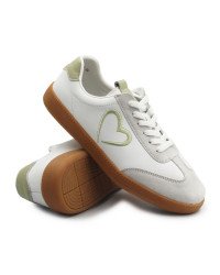 Sneakersy damskie na wiosnę ze skóry naturalnej T. Sokolski W26-652 WHITE GREEN