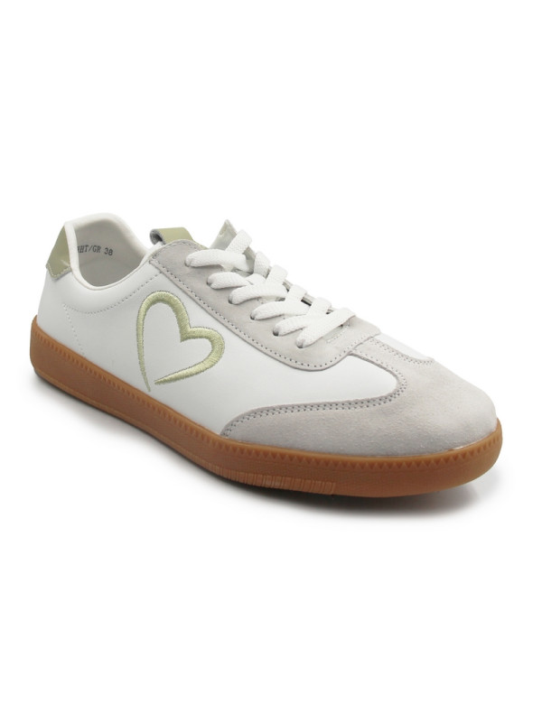 Sneakersy damskie na wiosnę ze skóry naturalnej T. Sokolski W26-652 WHITE GREEN