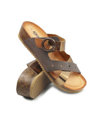 Eleganckie klapki damskie na koturnie IGI&CO 1197022