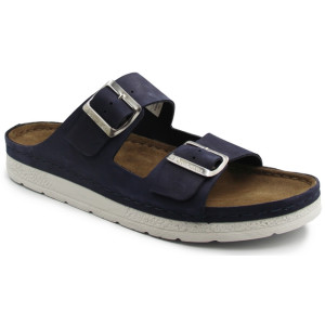 Męskie klapki na lato ze skóry naturalnej Berkemann Adam 01950-320