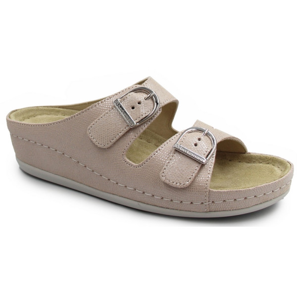 Klapki dla kobiet na lato na koturnie Berkemann Luneburg 00742-246