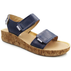 Sandały Damskie Na Lato Ze Skóry Naturalnej Helios 136 Granat