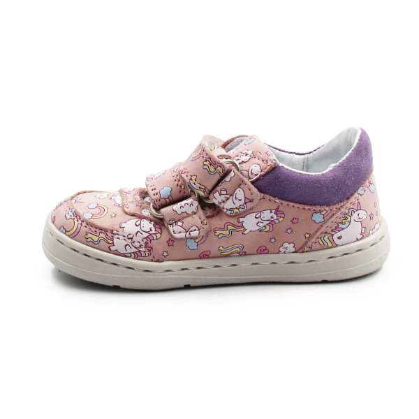 Buty Na Wiosnę Dla Dziewczynki w Jednorożce Barefoot Jamet 1126 Róż Pony