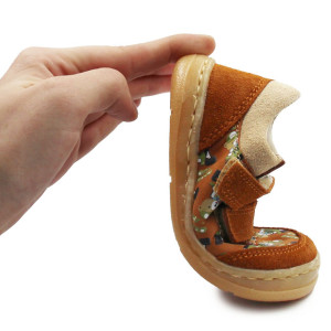 Dziecięce Buty Na Jesień w Misie Barefoot Jamet 1126 Rudy Miś