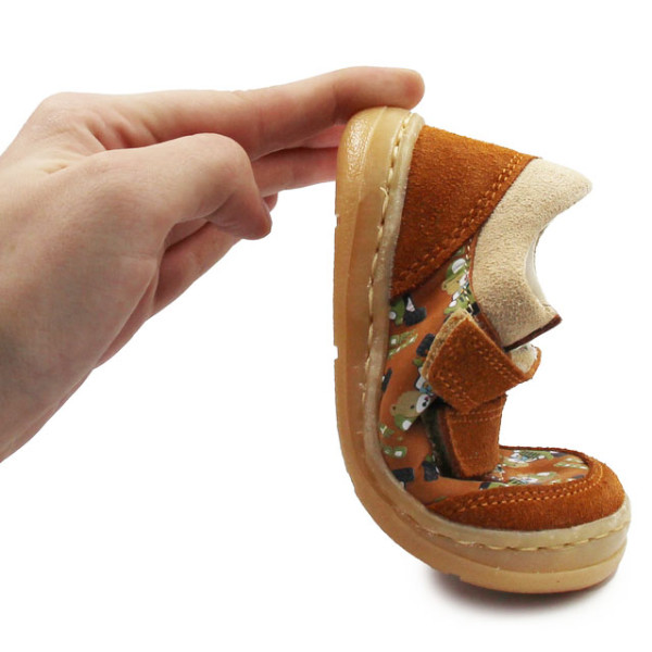 Dziecięce Buty Na Wiosnę w Misie Barefoot Jamet 1126 Rudy Miś