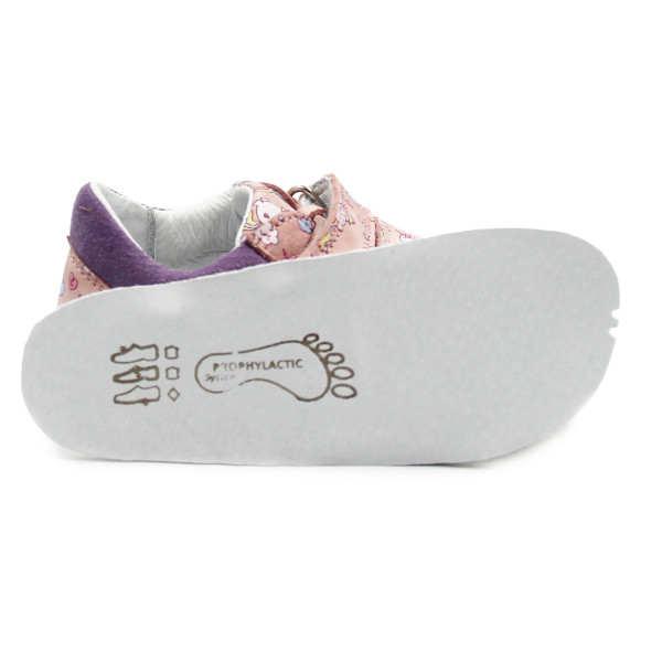 Buty Na Wiosnę Dla Dziewczynki w Jednorożce Barefoot Jamet 1126 Róż Pony