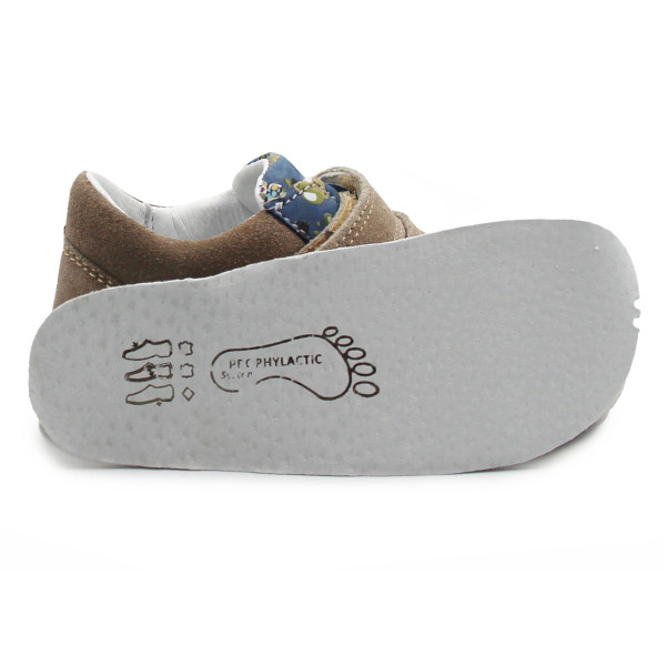 Dziecięce Buty Jesienne Na Rzep Barefoot w Misie Jamet 1126 Niebieski Miś