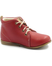 Czerwone buciki dla dziewczynek na wiosnę z obcasem Thomasa Emel es 1075-20