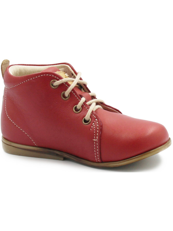 Czerwone buciki dla dziewczynek na wiosnę z obcasem Thomasa Emel es 1075-20