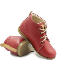 Czerwone buciki dla dziewczynek na wiosnę z obcasem Thomasa Emel es 1075-20