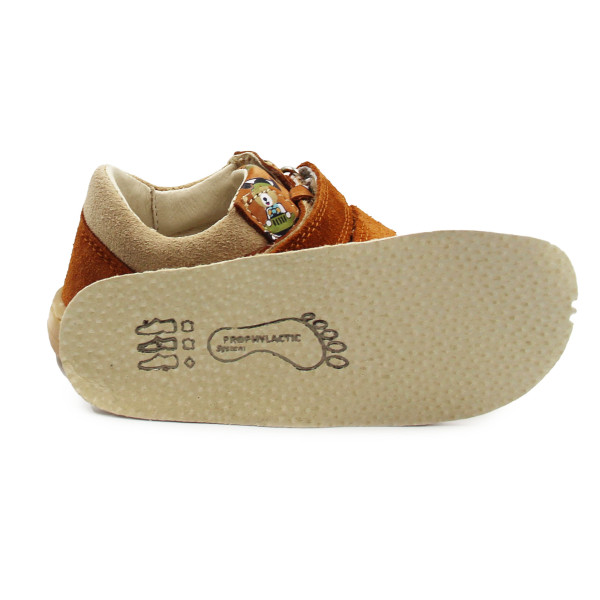 Dziecięce Buty Na Wiosnę w Misie Barefoot Jamet 1126 Rudy Miś