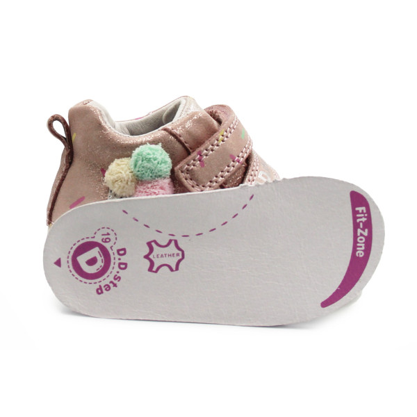 Buty Dla Dziewczynki Na Wiosnę Błyszczące DD STEP S015-51219B Metalic Pink