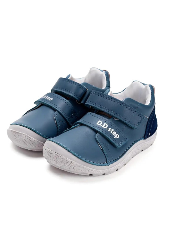 Chłopięce Buty Barefoot Na Jesień Skórzane DD STEP S116-61960L Royal Blue