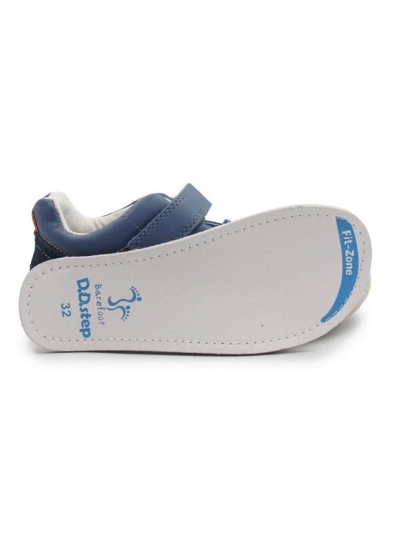 Chłopięce Buty Barefoot Na Jesień Skórzane DD STEP S116-61960L Royal Blue