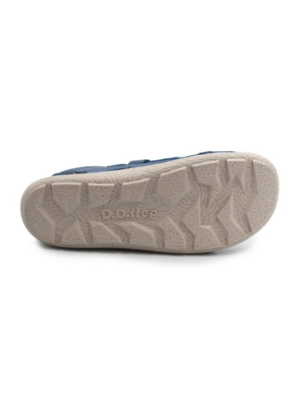 Chłopięce Buty Barefoot Na Jesień Skórzane DD STEP S116-61960L Royal Blue