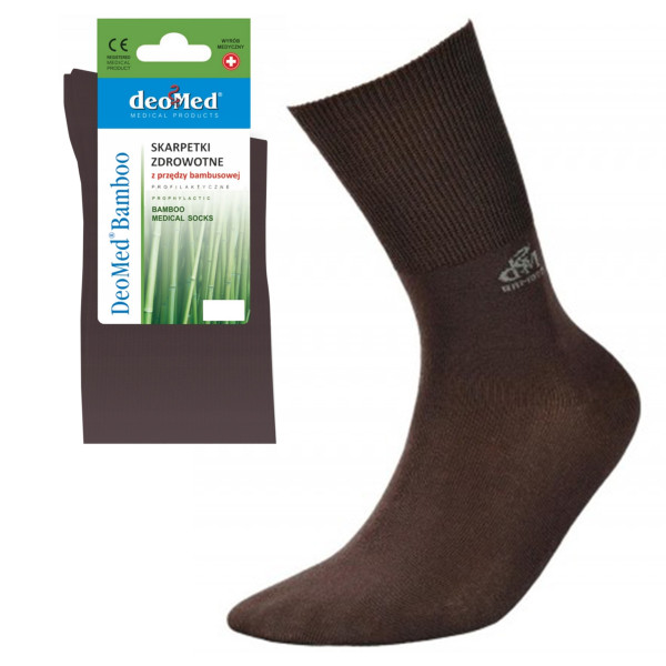 Skarpetki Zdrowotne Bambusowe Deomed Bamboo Brązowe