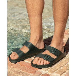 Klapki Męskie Basenowe Plażowe Genuins Mallorca khaki