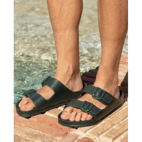 Klapki Męskie Basenowe Plażowe Genuins Mallorca khaki