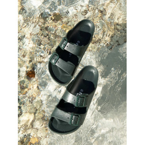 Klapki Męskie Basenowe Plażowe Genuins Mallorca khaki