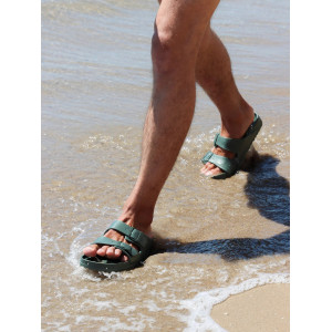 Klapki Męskie Basenowe Plażowe Genuins Mallorca khaki