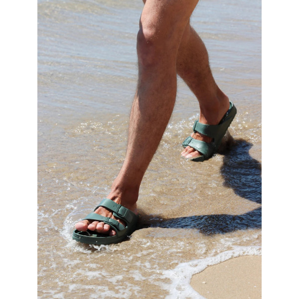 Klapki Męskie Basenowe Plażowe Genuins Mallorca khaki