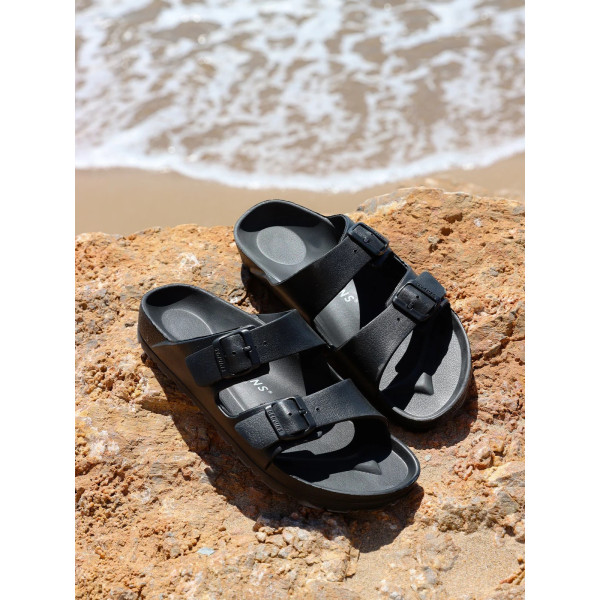 Plażowe Klapki Męskie Mallorca Czarne Genuins