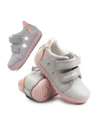 Buty Dla Dziewczynki Na Jesień Świecące LED z Jednorożcem DD STEP S050-61970 Dove Grey