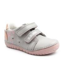 Buty Dla Dziewczynki Na Jesień Świecące LED z Jednorożcem DD STEP S050-61970 Dove Grey